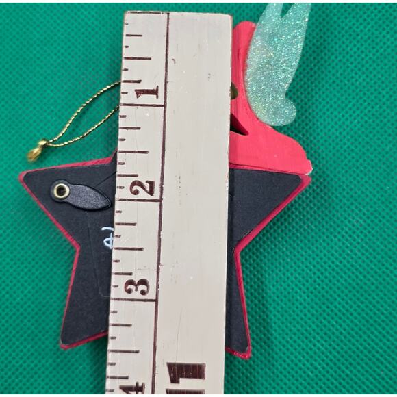 Disney Tinkerbell Fairy Santa Ornament Star Mini Picture Frame Red Peter Pan - Picture 4 of 4